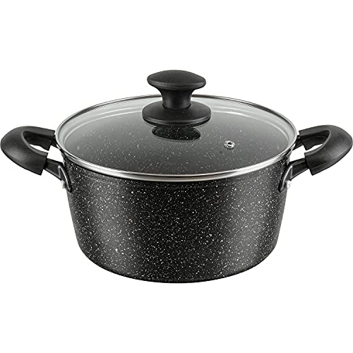 和平フレイズ 耐摩耗性アップ! マーブルコート 両手鍋 22cm くっつきにくい IH・ガス対応 ダブルマーブルα RB-2123の外観・全体像 画像