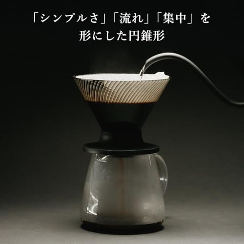 HARIO(ハリオ) V60 ドリッパー NEO 1~4杯用 トライタン 樹脂 スパイラルリブ ブラック 日本製 VDN-02-Bの特徴・詳細 画像