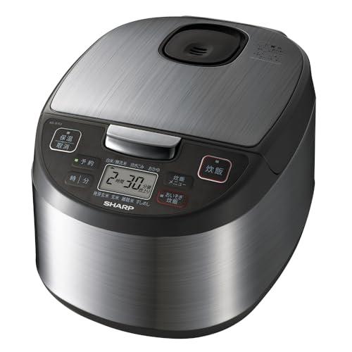 シャープ 炊飯器 5.5合 黒厚釜 球面炊き シルバー KS-S10J-Sの外観・全体像 画像