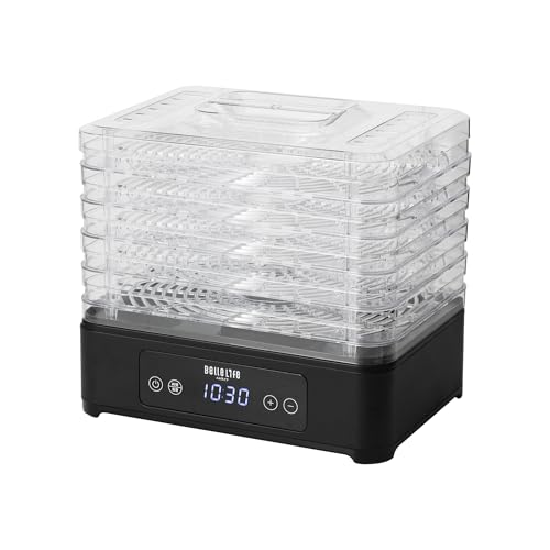 BelleLife フードドライヤー 食品乾燥機 ドライフルーツメーカー 400W 高効率乾燥ドライフードメーカー新しいアップグレード 野菜乾燥機 電気食品脱水機 5層大容量 タイマ0.5～24h 無添加おやつ ドライフードメーカーの外観・全体像 画像
