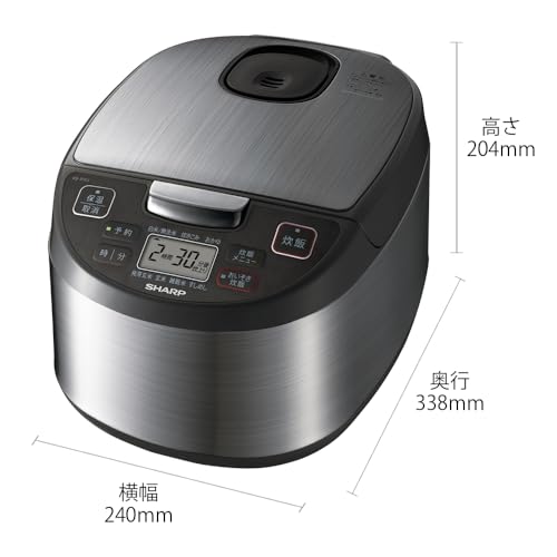 シャープ 炊飯器 5.5合 黒厚釜 球面炊き シルバー KS-S10J-Sの詳細・まとめ 画像