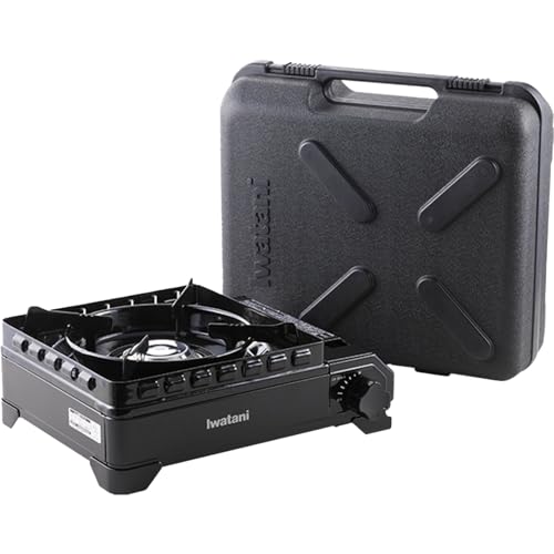 Iwatani イワタニ 岩谷 カセットコンロ カセットフー タフまる ケース付き キャンプ アウトドア BBQコンロ 停電対策 ブラック 日本製 CB-ODX-1-BKの外観・全体像 画像