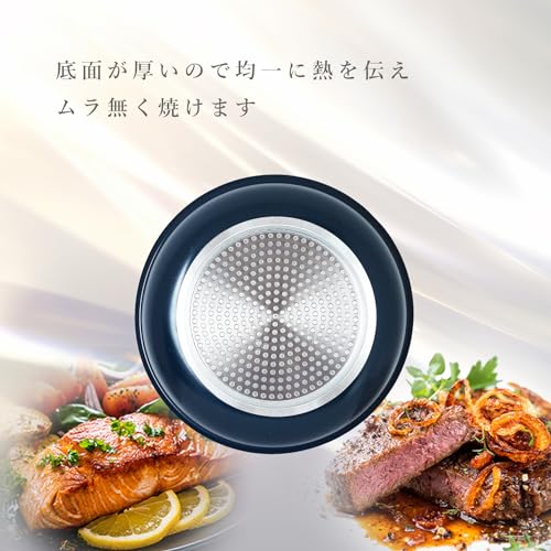 【オンライン限定】 パール金属 フライパン 鍋 5点セット IH対応 マーブルコート 取っ手のとれる 金属ヘラOK オーブン調理OK フライパン20cm フライパン26cm マルチポット18cm ガラス蓋18cm 専用ハンドル ネイビー AZ-5612の特徴・詳細 画像