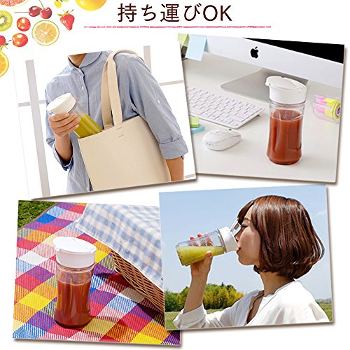 アイリスオーヤマ ボトルブレンダー ミキサー 600ml ホワイト IBB-600の特徴・詳細 画像