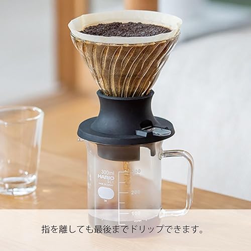 HARIO(ハリオ) 浸漬式 ドリッパー スイッチ 押すだけ簡単抽出 出来上がり量200ml ブラック 日本製 プレゼント ギフト 贈り物 SSD-200-Bの特徴・詳細 画像