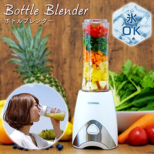 アイリスオーヤマ ボトルブレンダー ミキサー 600ml ホワイト IBB-600の詳細・まとめ 画像