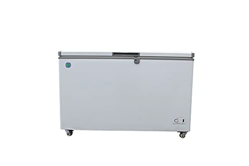業務用(ジェーシーエム)JCM 冷凍ストッカー RITC-385 業務用 鍵付き キャスター付き 熱中症対策 車上渡し 自然冷媒 メーカー直販 一年保証 375リットル 幅1314×奥行743×高さ852mm【配送先の店舗名or会社名を記載下さい】の外観・全体像 画像