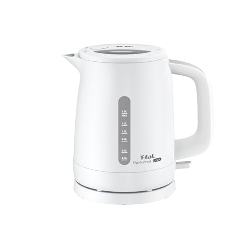 【オンライン限定】ティファール 電気ケトル 1.5L シンプル 転倒お湯もれロック 省スチーム設計 「パフォーマ ロック ホワイト」 大容量 KO1621JPの外観・全体像 画像