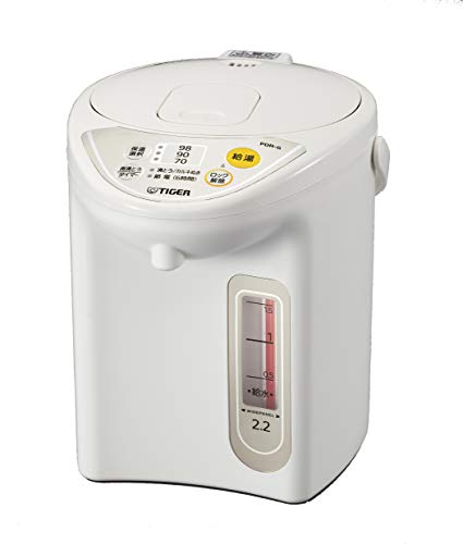 タイガー魔法瓶(TIGER) マイコン電気ポット 保温機能 節電タイマー 2.2L アーバンホワイト PDR-G220-WUの外観・全体像 画像