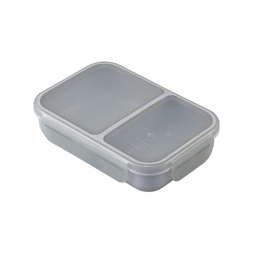 シービージャパン 弁当箱 ライスボーイ 700ml 抗菌仕様 ライトグレー 4点ロックでしっかり固定 Wシーリングで汁漏れしにくい DSKの外観・全体像 画像