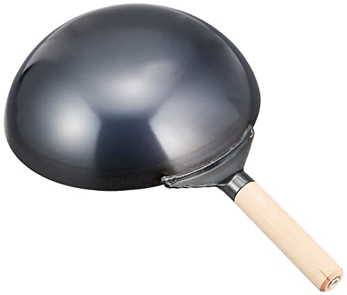 遠藤商事 TKG 中華鍋 北京鍋 27cm 木製ハンドル 片手 サイズ:φ270×深さ78mm 重量:1000g 材質:鉄 中華料理の定番 強火で一気に炒める調理に最適 業務用 APK12027の特徴・詳細 画像