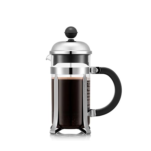 BODUM ボダム コーヒーメーカー コーヒープレス CHAMBORD シャンボール フレンチプレス コーヒーメーカー 350ml シルバー ステンレスフィルター ガラスビーカー 浸漬式 コーヒー 【正規品】 1923-16の外観・全体像 画像
