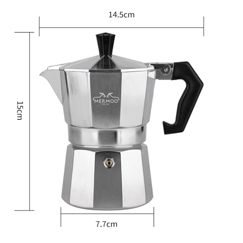 MERMOO YILAN 直火エスプレッソメーカー 3Cup 150ml モカポット アルミ コーヒーメーカー アウトドア コーヒー エスプレッソマシンの詳細・まとめ 画像
