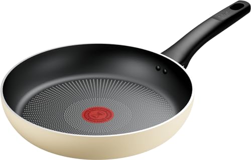 【オンライン限定】 ティファール フライパン 26cm IH ガス火対応 PFOAなどの有害物質不使用 こびりつきにくさ長持ち 「IHチタン・エクセレンス バニラベージュ フライパン」 ベージュ G18205の外観・全体像 画像