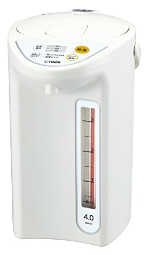タイガー 魔法瓶 マイコン 電気 ポット 4L ホワイト PDR-G401-W Tigerの外観・全体像 画像
