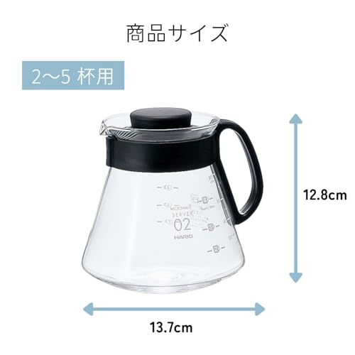 HARIO (ハリオ) V60 レンジサーバー 600ml 2~5杯用 ブラック コーヒーサーバー 耐熱ガラス 日本製 XVD-60Bの詳細・まとめ 画像