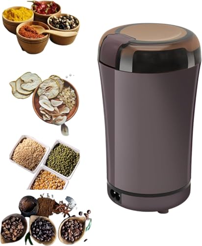 [Luvian]電動コーヒーミル グラインダー 粉砕機 食品製粉機 粉ひき器 調味料挽き 小型ミルサー【150W 304 ステンレス刃】USB 充電式 高速研削 一台多役 コーヒー豆 茶葉 香辛料 胡椒に対応 丸ごと水洗い可 お手入れ簡単 家庭用の外観・全体像 画像