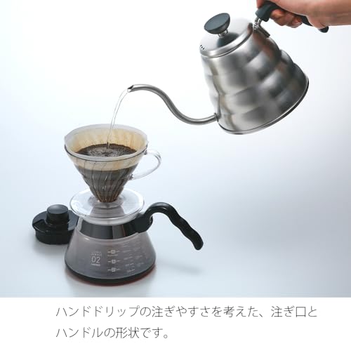 HARIO(ハリオ) V60 ドリップケトル・ヴォーノ 実用容量800mL 直火/IH対応 ヘアラインシルバー 日本製 プレゼント ギフト 贈り物 VKBR-120-HSVの詳細・まとめ 画像