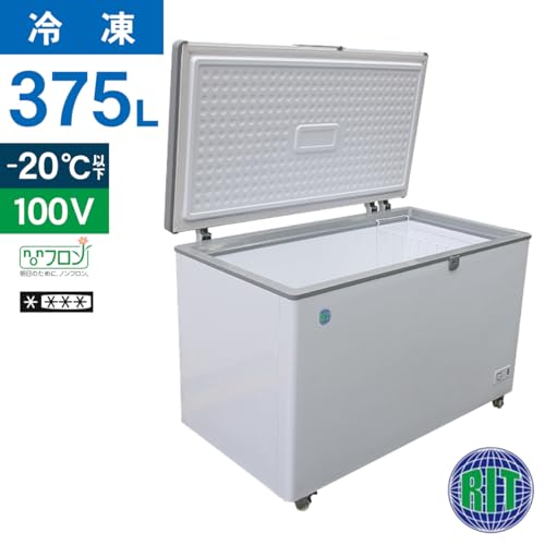 業務用(ジェーシーエム)JCM 冷凍ストッカー RITC-385 業務用 鍵付き キャスター付き 熱中症対策 車上渡し 自然冷媒 メーカー直販 一年保証 375リットル 幅1314×奥行743×高さ852mm【配送先の店舗名or会社名を記載下さい】の特徴・詳細 画像