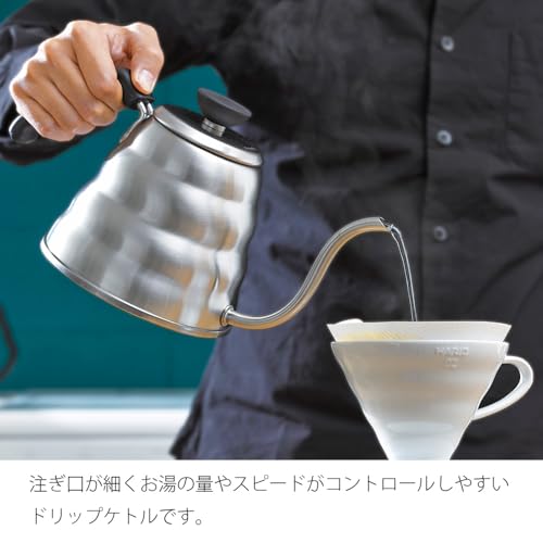 HARIO(ハリオ) V60 ドリップケトル・ヴォーノ 実用容量800mL 直火/IH対応 ヘアラインシルバー 日本製 プレゼント ギフト 贈り物 VKBR-120-HSVの特徴・詳細 画像