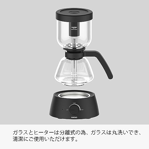 HARIO(ハリオ) Electric Coffee Syphon 3杯用 実用容量360mL ブラック 電気式 サイフォン コンパクト HARIO Glass ECA-3-Bの特徴・詳細 画像
