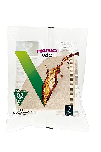 HARIO(ハリオ) V60ペーパーフィルター02 W ブラウン 1~4杯用 100枚入り 日本製 VCF-02-100Mの外観・全体像 画像