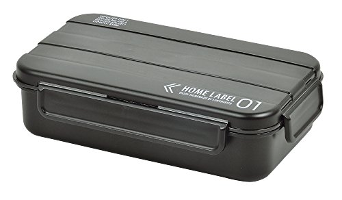 パール金属 弁当箱 1段 4点ロック メンズ ランチ ボックス ブラック 男性用 日本製 ホームレーベル D-435の外観・全体像 画像