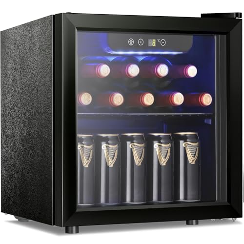 Antarctic Star コンプレッサー式ワインセラー 36L 12本 48缶収納可能 家庭用 コンパクト 静音設計 4-16℃精密温度調整 風冷循環 スリム自立式の外観・全体像 画像
