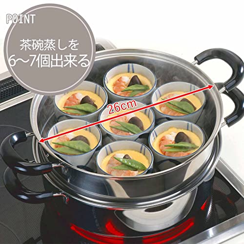 下村企販 蒸し器 26cm 【日本製】 IH対応 ステンレス 二段蒸し器 鍋 簡単 蒸し料理 野菜 燕三条 21436の特徴・詳細 画像