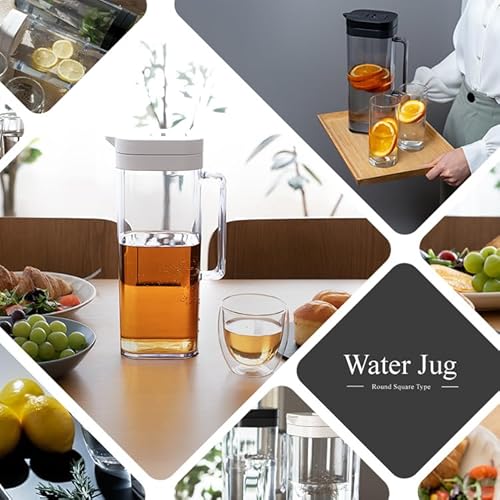 アスベル 冷水筒 2.0L 麦茶ポット 耐熱 ピッチャー タテヨコ置ける 横にできる 2リットル 2L 洗いやすい プラスチック 水差し ワンプッシュ スクエア 角丸型 オシャレ 取っ手付き 黒 ブラック 注ぎやすい 茶しぶ不着防止加工 ドリンクビオ VIO SP-200 A8052 ASVELの特徴・詳細 画像