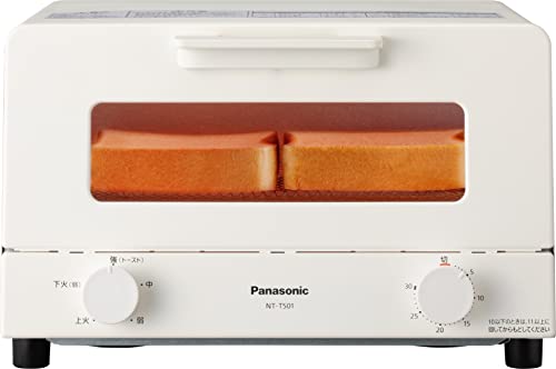 パナソニック トースター オーブントースター 4枚焼き対応 30分タイマー搭載 ホワイト NT-T501-Wの外観・全体像 画像