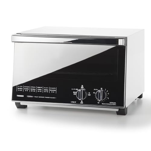 ツインバード トースター オーブントースター 4枚焼き ピザ丸々入る広さ 1200W 15分タイマー 出力切替4段階 ホワイト TS-4047Wの外観・全体像 画像