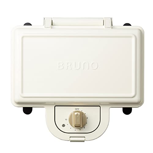 ブルーノ BRUNO ホットサンドメーカー 耳まで焼ける 電気 ダブル ホワイト BOE044-WHの外観・全体像 画像