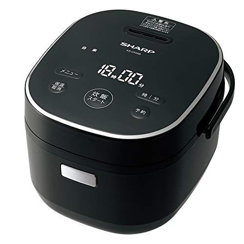 シャープ 炊飯器 KS-CF05B-B 3合 一人暮らし マイコン パン調理機能 ブラックの外観・全体像 画像