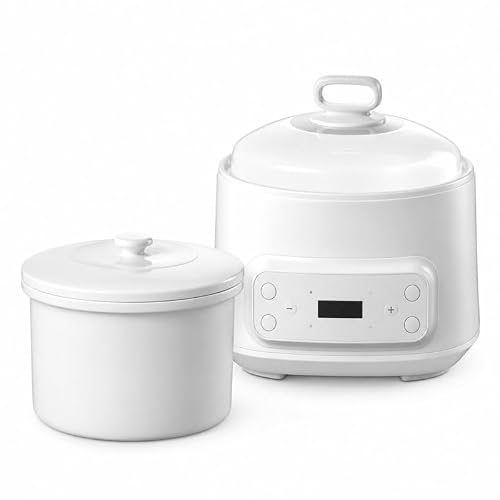 スロークッカー 3L セラミック内釜 全自動分離型 一人暮らし・ファミリー用 家庭用電気鍋の外観・全体像 画像