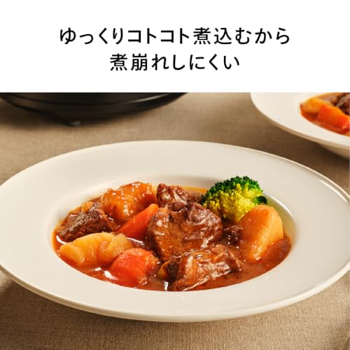 TWINBIRD(ツインバード) スロークッカー 1.5L グリル鍋 煮込み ブラック EP-4714Bの特徴・詳細 画像